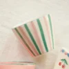 Rice keramisk espressokopp 7 cl, Stripes