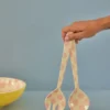 Rice salladsbestick melamin 2 delar, Pink dots