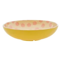 Rice salladsskål melamin Ø29,9 cm, Pink dots-yellow