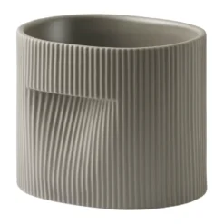 Ridge kruka 15 cm, Taupe
