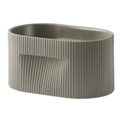 Ridge kruka 13 cm, Taupe