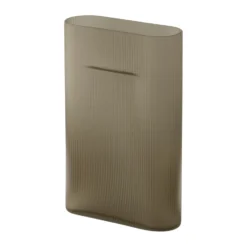 Ridge vas frostat glas 35 cm, Taupe