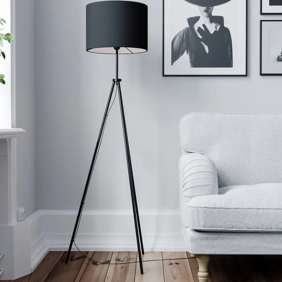 Rina golvlampa, Svart