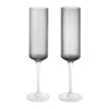 Ripple Champagne flutes champagneglas 15 cl 2-pack, Smoked Grey