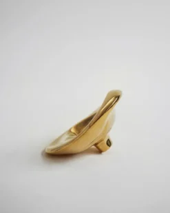 Ripple no. 02 stor knopp, Brass