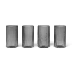 Ripple verrines serveringsglas 14 cl 4-pack, Smoked grey