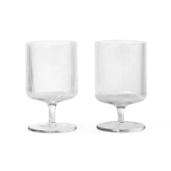 Ripple vinglas 2-pack, Klar
