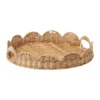 Round Scallop bricka, Natural, 40 cm