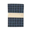 Rutig jacquardvävd bordsduk 147x147 cm, Blue-black