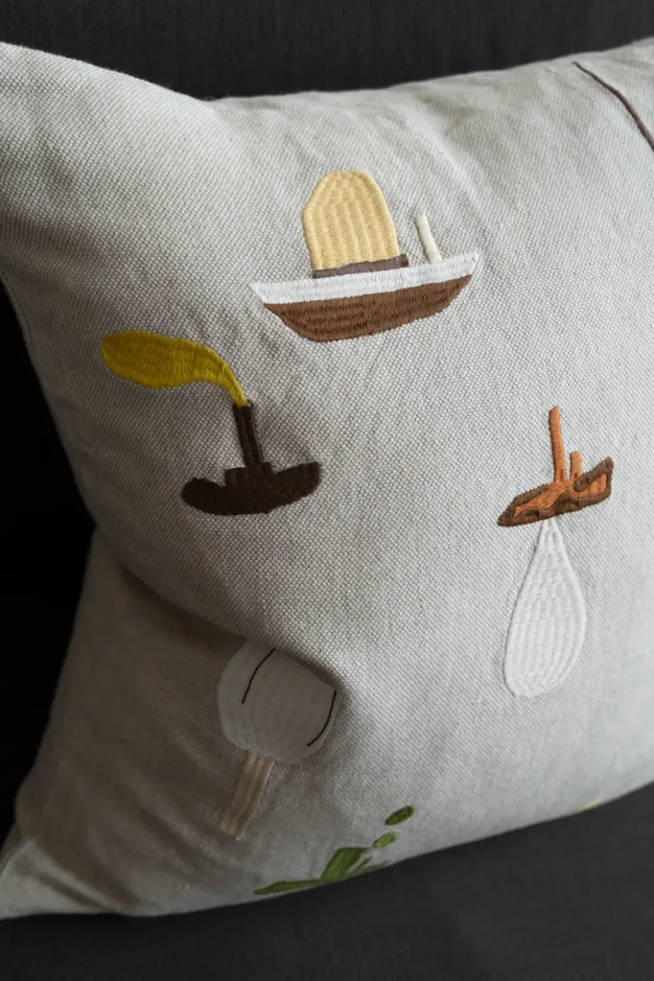 Sail With Me kuddfodral 48x48 cm, Grå