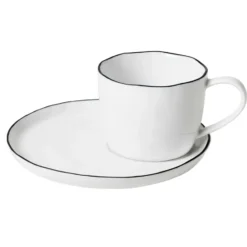 Salt kopp och fat, stor, 6,5 cm