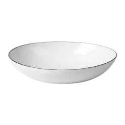 Salt skål 23x19,5x5 cm, White-black rim