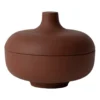 Sand skål med lock M Ø12 cm, Red clay