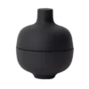 Sand skål med lock S Ø8,2 cm, Black clay