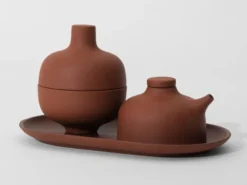 Sand sojakanna 12 cl, Red clay