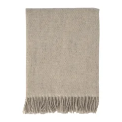 Sandstone ullpläd 130x180 cm, Beige