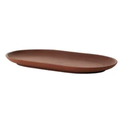 Sand tallrik oval 12,5x20 cm, Red clay