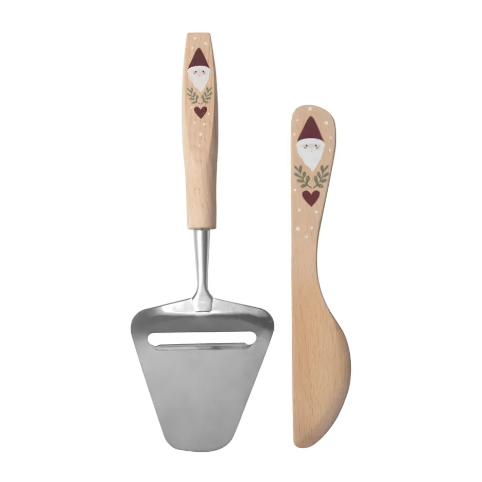 Santa smörkniv och osthyvel 2 delar, Beige