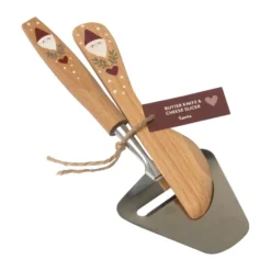 Santa smörkniv och osthyvel 2 delar, Beige