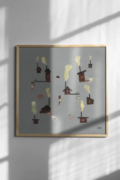 Sauna poster, 50x50 cm