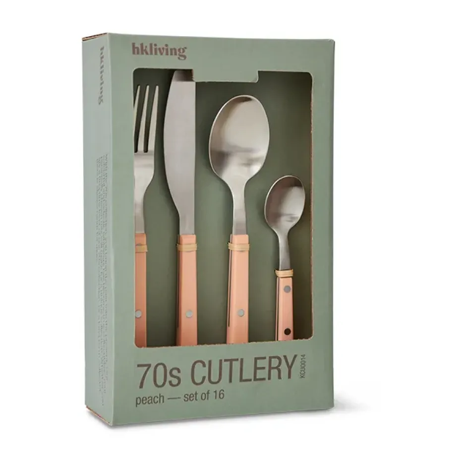 70's bestickset 16 delar, Peach