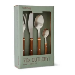 70's bestickset 16 delar, Trä