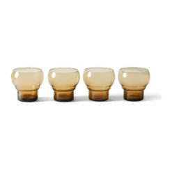 70's Bulb glas 27 cl 4-pack, Amber
