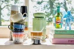 70's ceramics Americano mugg 4-pack 26 cl, Pegasus