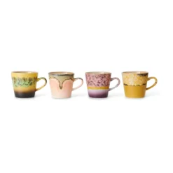70's ceramics Americano mugg 4-pack 26 cl, Radiant