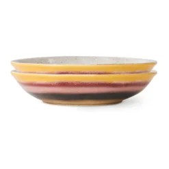 70's curry skål 21,7x21 cm 2-pack, Hibiscus