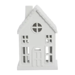 Seholia dekorationshus 17 cm, White