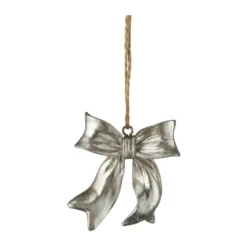 Serafina bow hänge, Silverfärgad, 6x2,5x6,7 cm