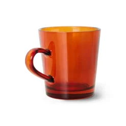 70's glassware kaffekopp 20 cl 4-pack, Amber brown