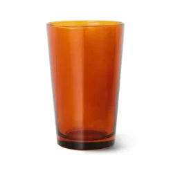 70's glassware teglas 20 cl 4-pack, Amber brown