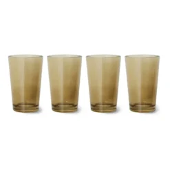 70's glassware teglas 20 cl 4-pack, Mud brown