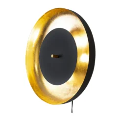 Shelby vägglampa 50 cm, Svart-guld