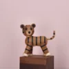 Shiva tiger figur, Beige, 12x6x12 cm