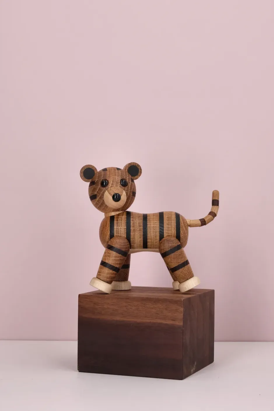 Shiva tiger figur, Beige, 12x6x12 cm