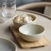 Shoku bambubricka med 2 skålar, Beige
