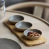 Shoku bambubricka med 3 skålar, Warm Brown