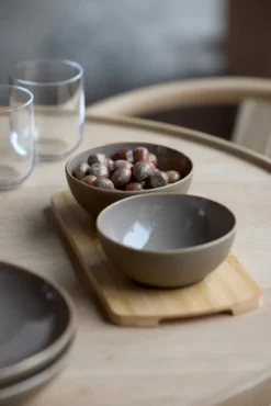 Shoku bambubricka med 2 skålar, Warm Brown