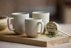 Shoku mugg utan öra 33 cl, Beige