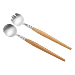 Sico salladsbestick 28 cm, Rostfritt stål-akacia