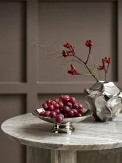 Sigrine skål, Silverfärgad, Ø21xH6 cm