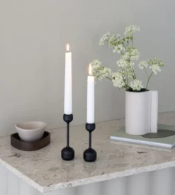 Silhouette ljusstake 2 delar, Black