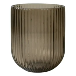 Simple Stripe glasvas brown, Small