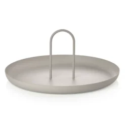 Singles bricka med handtag Ø20 cm, Warm Grey