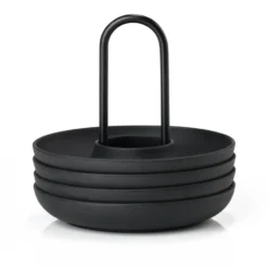 Singles äggkopp 4-pack med hållare, Black