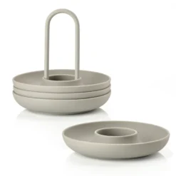 Singles äggkopp 4-pack med hållare, Mud