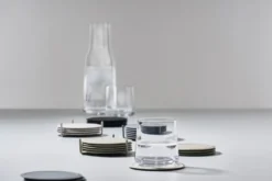 Singles glasunderlägg 6-pack med hållare, Black